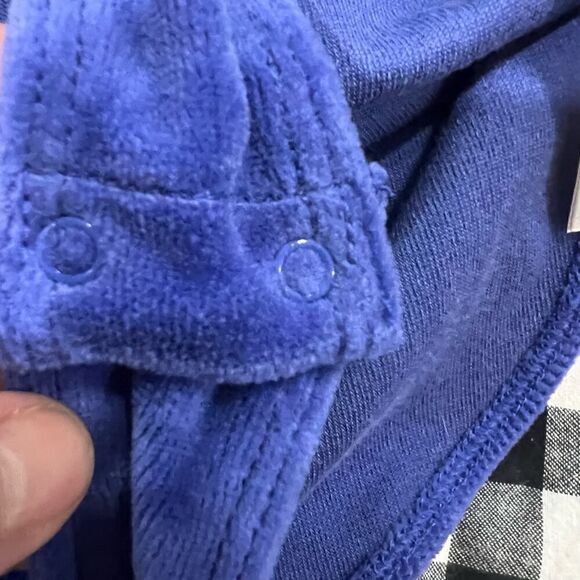 GAP Womens Cobalt Blue Velour Sleeveless Bodysuit Top Size Small S NWT - Picture 8 of 8